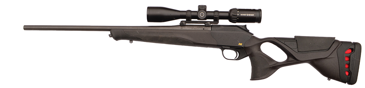 The Blaser R8 Ultimate’s synthetic stock is adjustable and handles like a fine shotgun. It is ideal for driven boar.